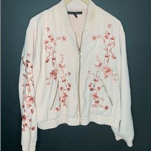 Floral Pink Bomer Jacket